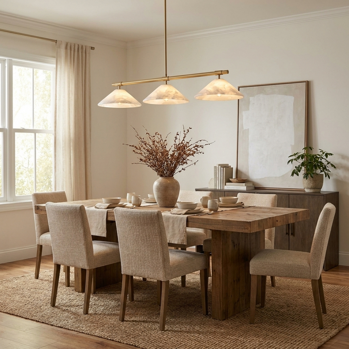 Ridgeline Alabaster Linear Chandelier – detail 4