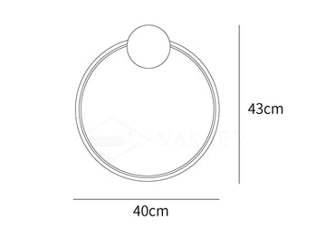 Lampada LED da Parete Forma Anello — Dimension drawings 4