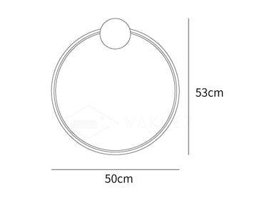 Lampada LED da Parete Forma Anello — Dimension drawings 5
