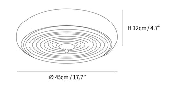 Ripple Candeeiro de Teto Creme — Dimension drawings 1