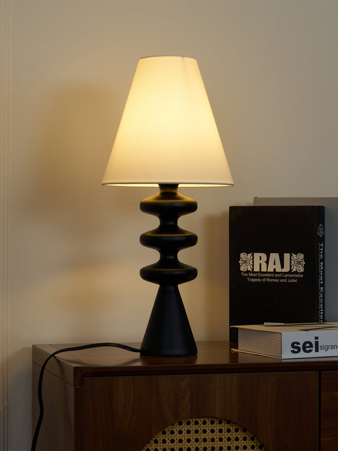 Ripple Wood Table Lamp