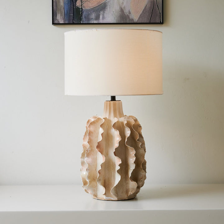 Rippled Clay Table Lamp - Vakkerlight