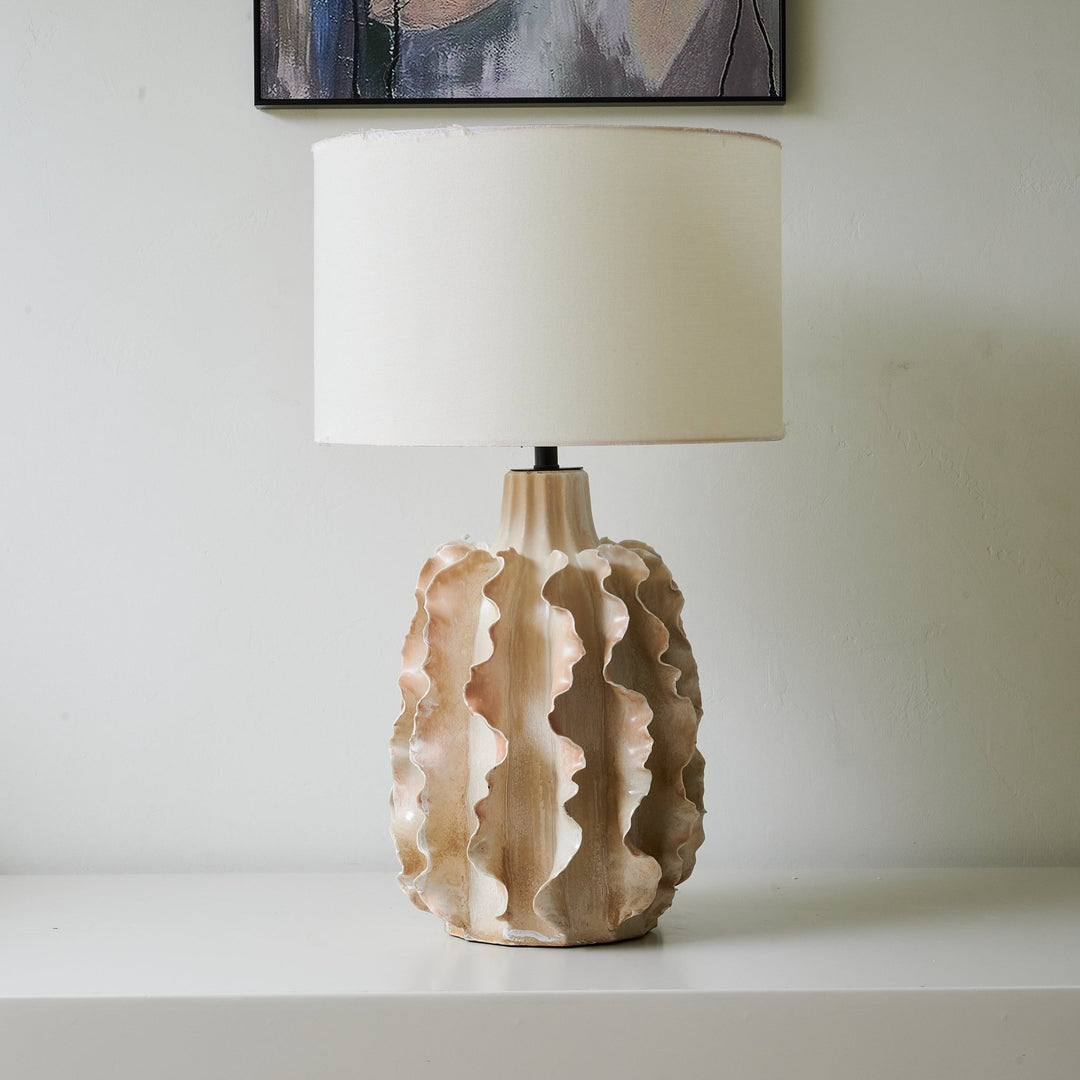 Rippled Clay Table Lamp - Vakkerlight