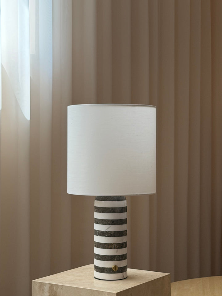 Rivelle Striped Marble Table Lamp