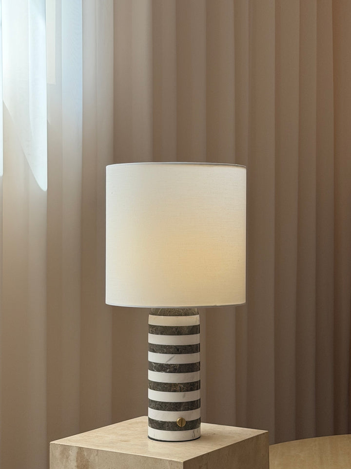 Rivelle Striped Marble Table Lamp