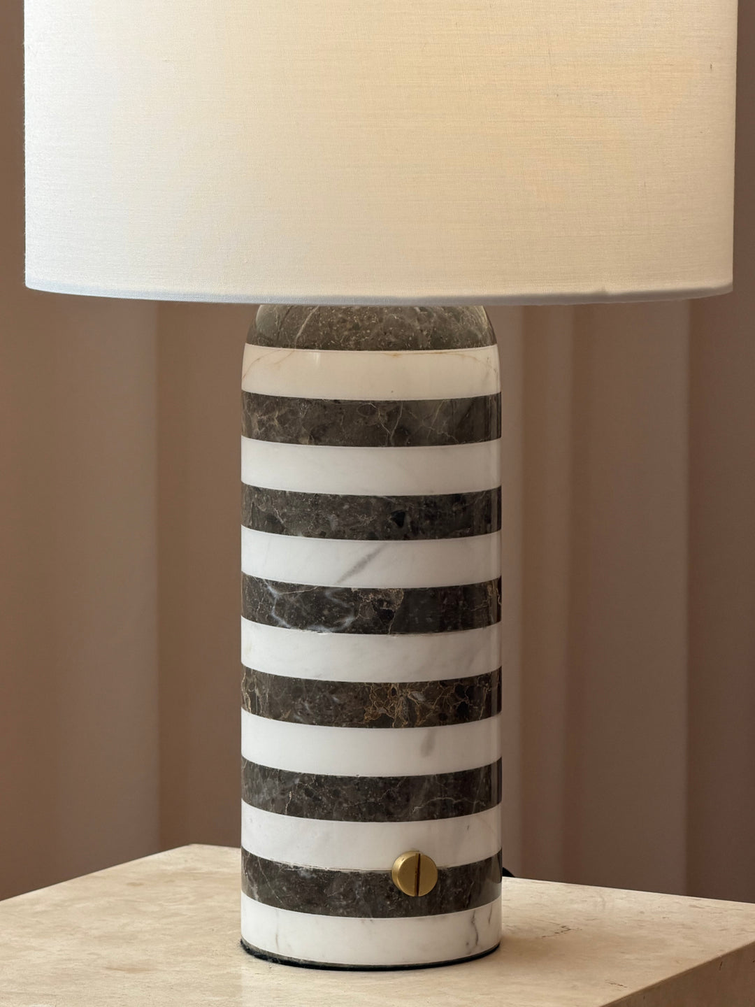 Rivelle Striped Marble Table Lamp