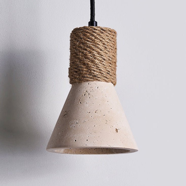 Rope Stone Cone Sconce - Vakkerlight