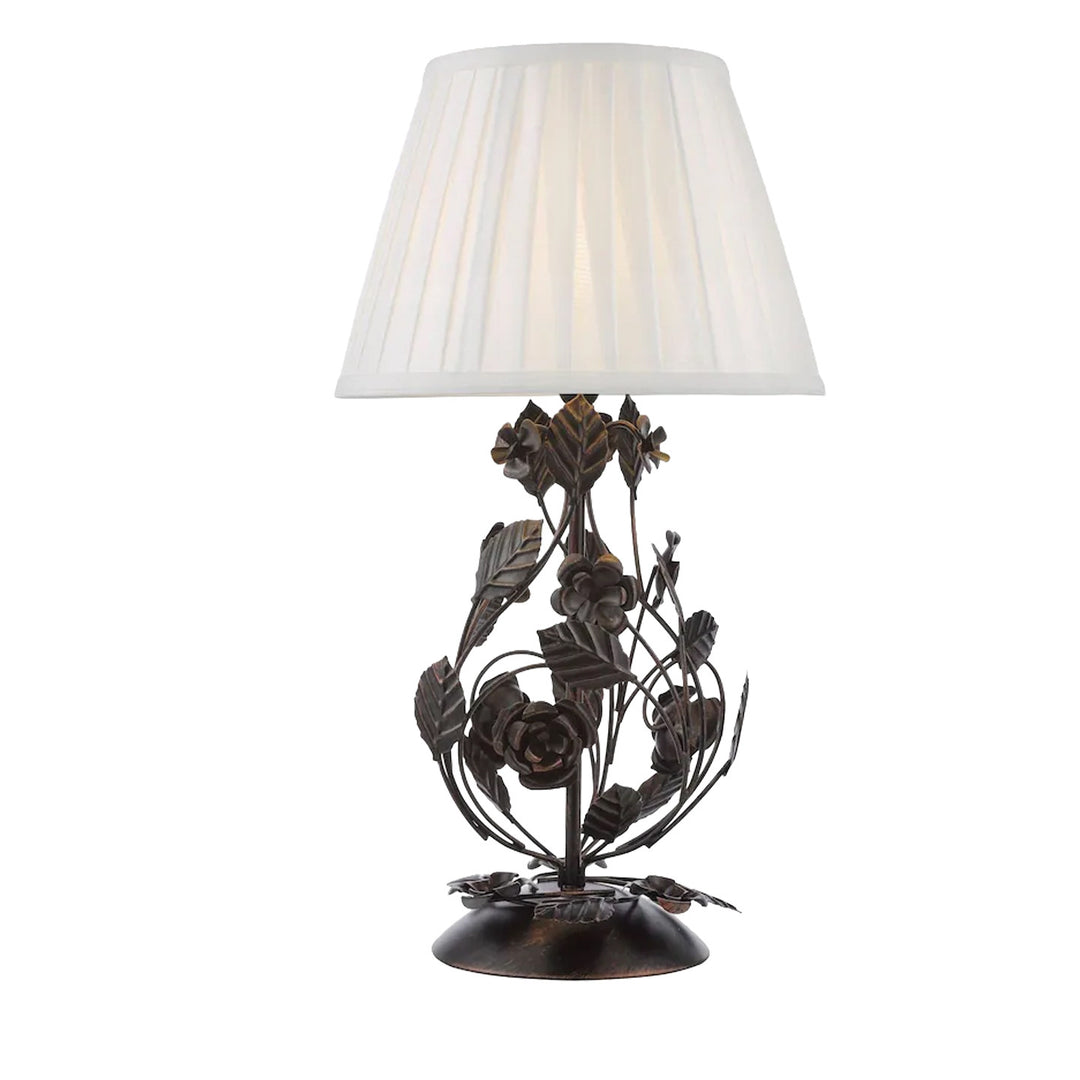 Rosaspina Wrought Iron Rose Table Lamp - Vakkerlight