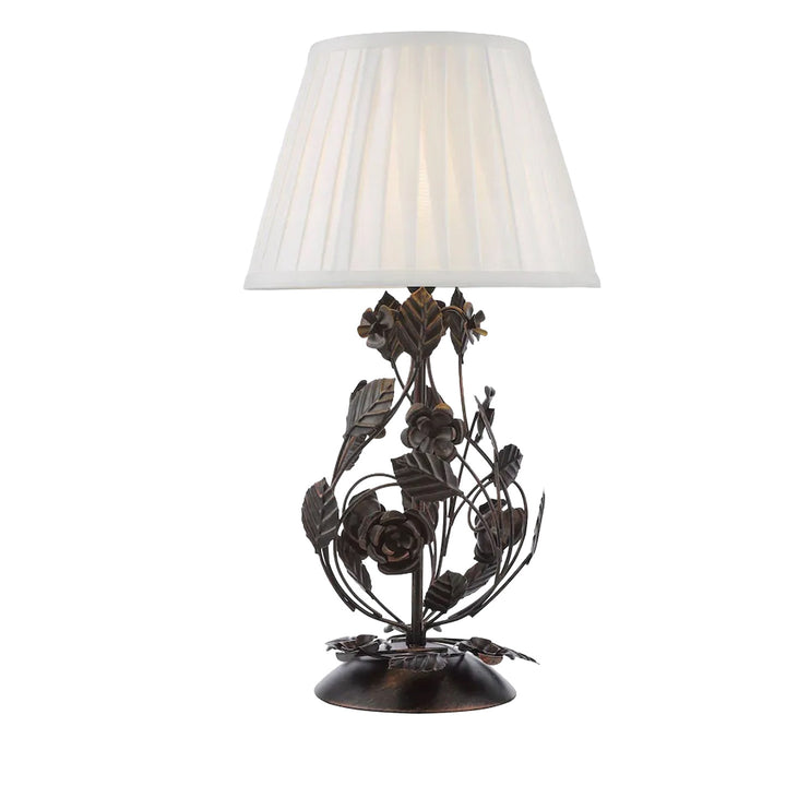 Rosaspina Wrought Iron Rose Table Lamp - Vakkerlight