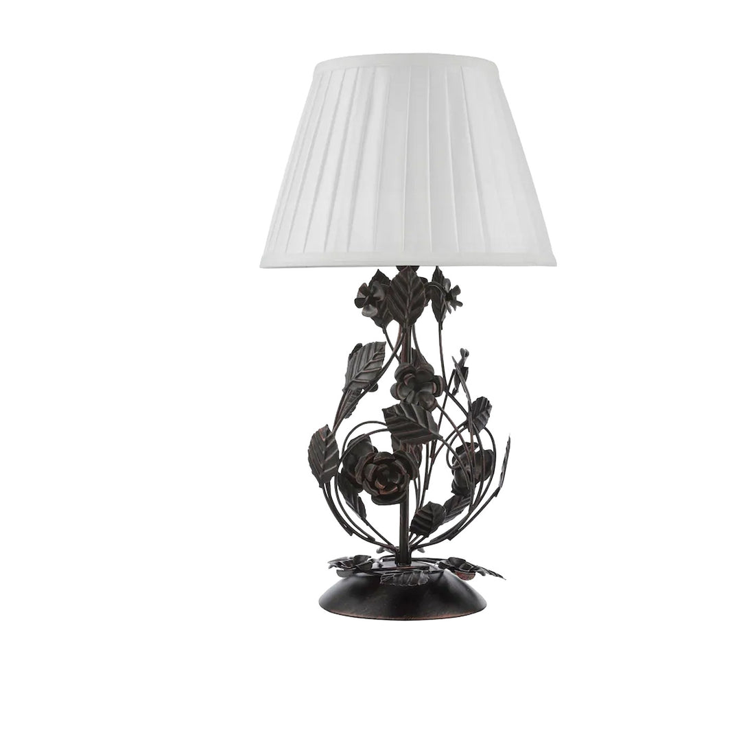 Rosaspina Wrought Iron Rose Table Lamp - Vakkerlight