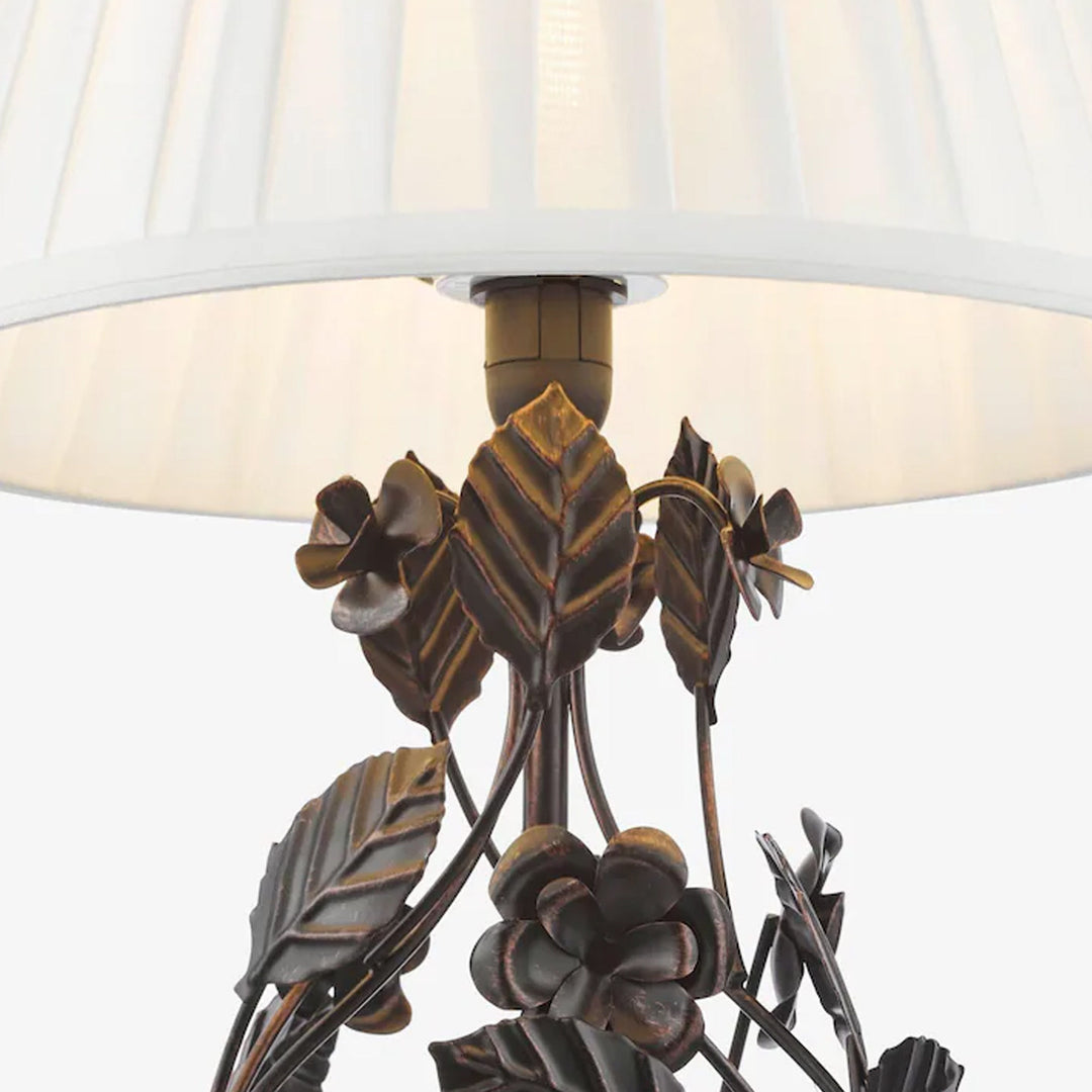 Rosaspina Wrought Iron Rose Table Lamp - Vakkerlight