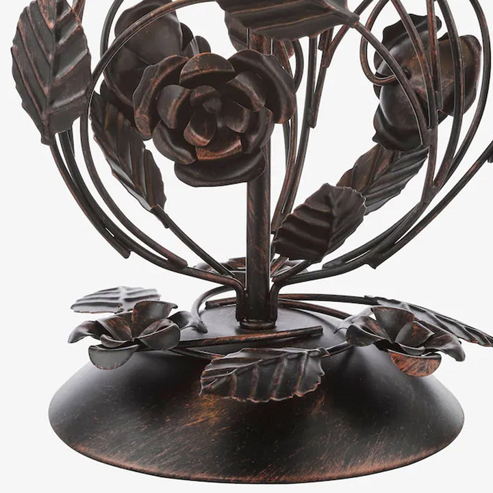 Rosaspina Wrought Iron Rose Table Lamp - Vakkerlight