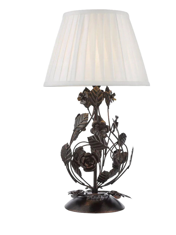 Rosaspina Wrought Iron Rose Table Lamp - Vakkerlight