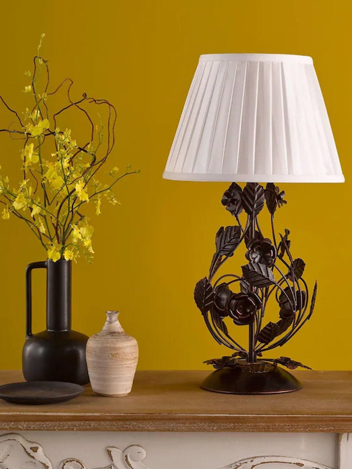 Rosaspina Wrought Iron Rose Table Lamp - Vakkerlight