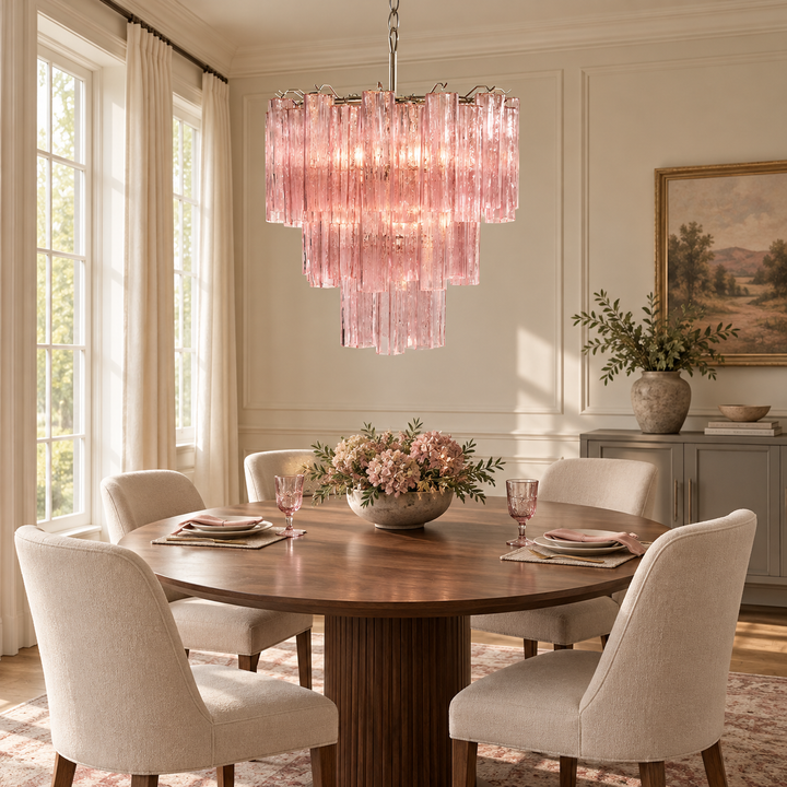 Lampadario Rose Tubes in Vetro