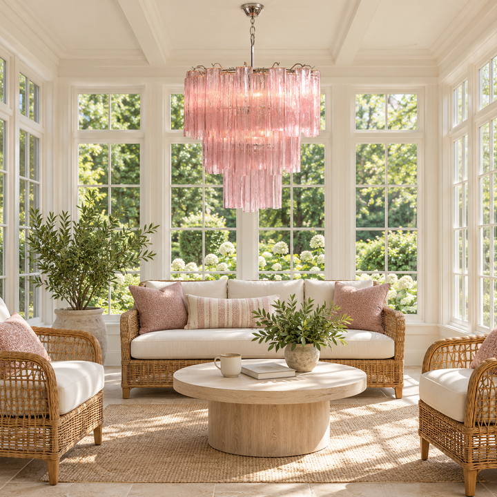 Lampadario Rose Tubes in Vetro
