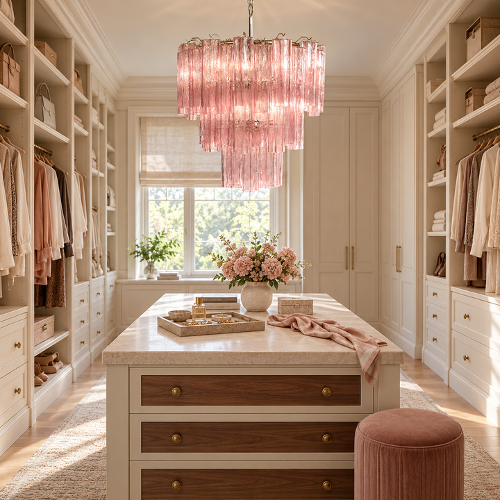 Lampadario Rose Tubes in Vetro