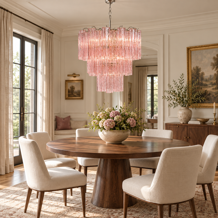 Lampadario Rose Tubes in Vetro