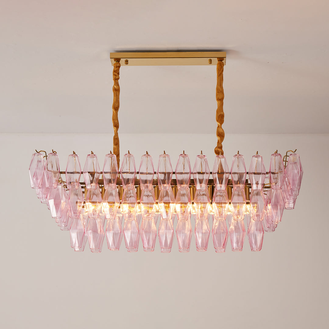 Rose Prism Glass Chandelier - Vakkerlight