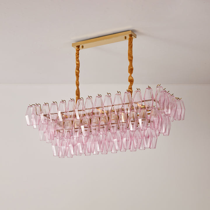 Rose Prism Glass Chandelier - Vakkerlight