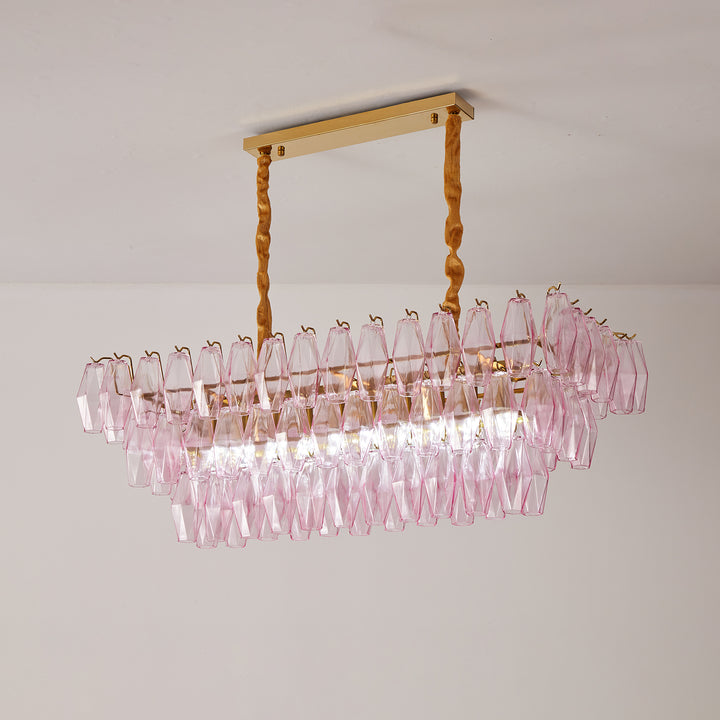Rose Prism Glass Chandelier - Vakkerlight