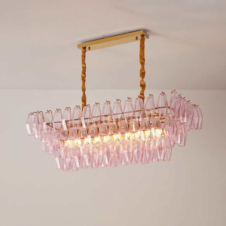 Rose Prism Glass Chandelier - Vakkerlight