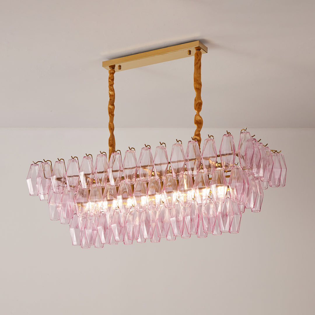 Rose Prism Glass Chandelier - Vakkerlight
