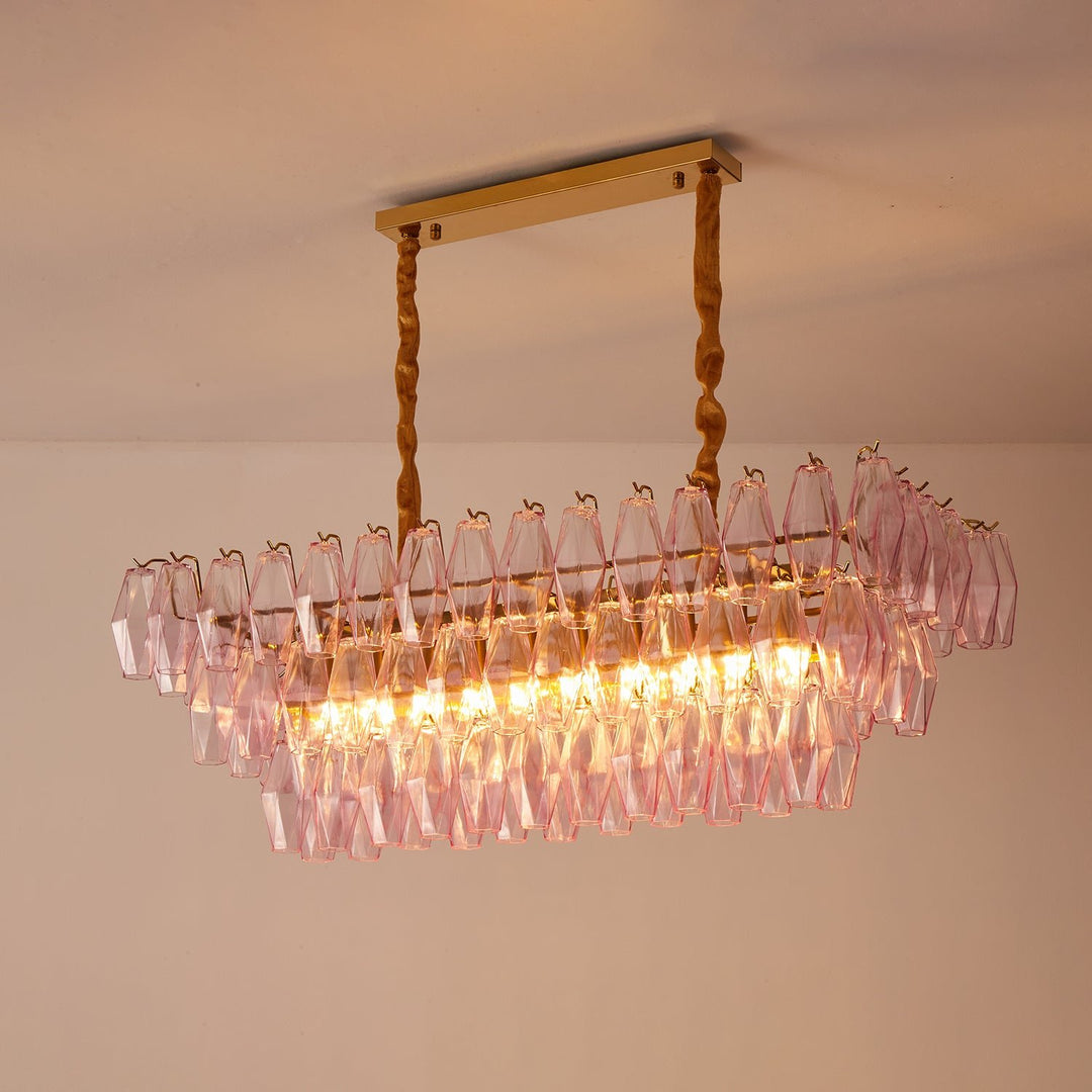 Rose Prism Glass Chandelier - Vakkerlight