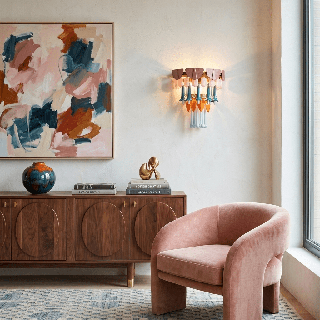 Roselle Ceramic Fringe Chandelier