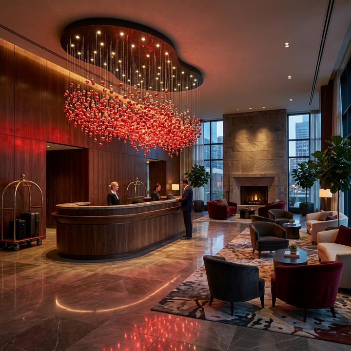 Roselle LED Glass Cascade Chandelier