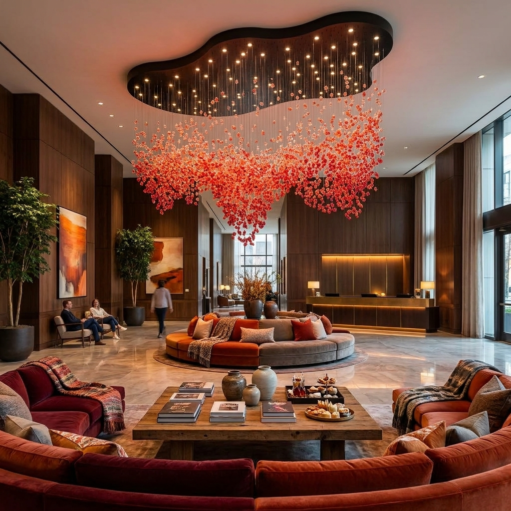 Roselle LED Glass Cascade Chandelier