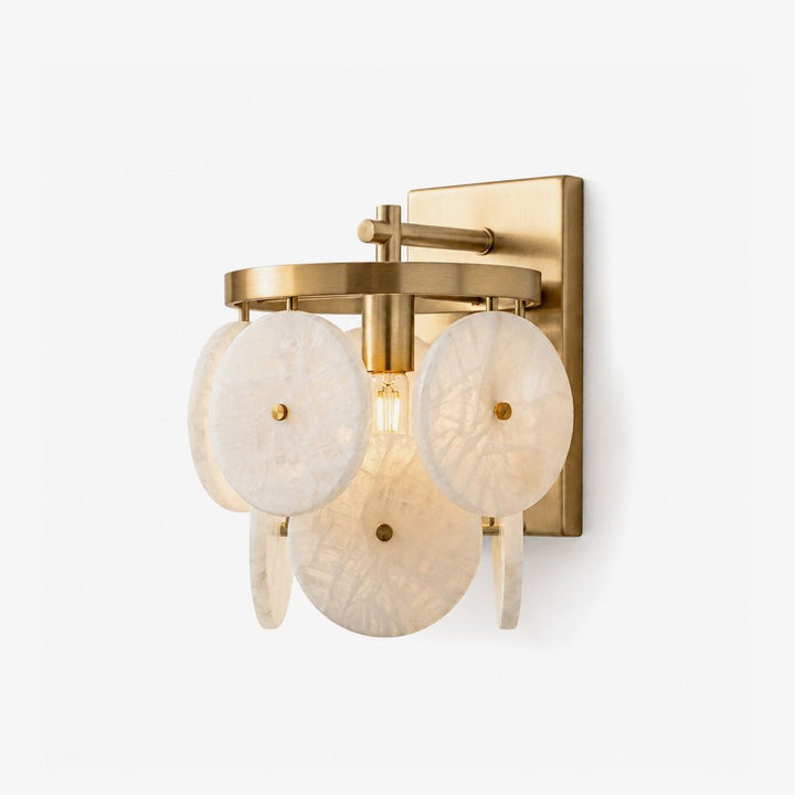 Rosette Alabaster Disc Sconce - Vakkerlight