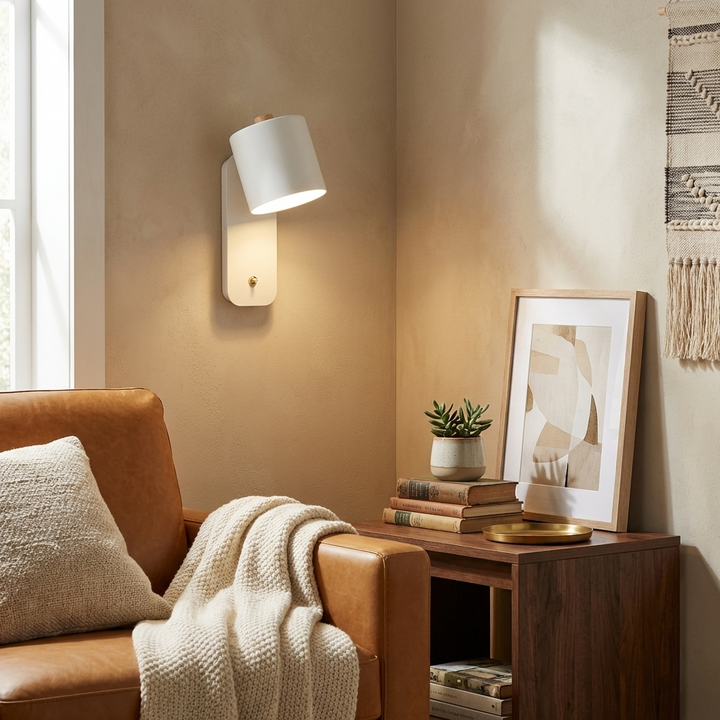 مصباح حائط اسطواني قابل للتدوير