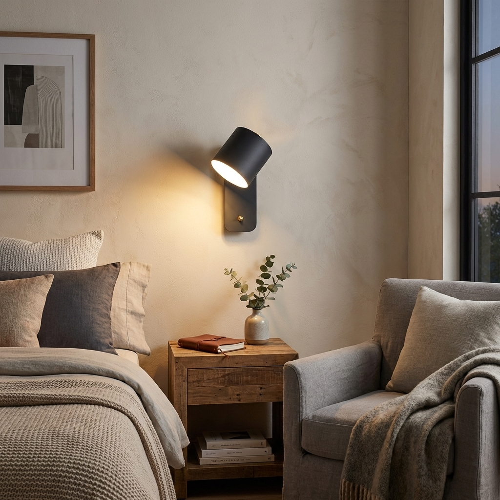 مصباح حائط اسطواني قابل للتدوير