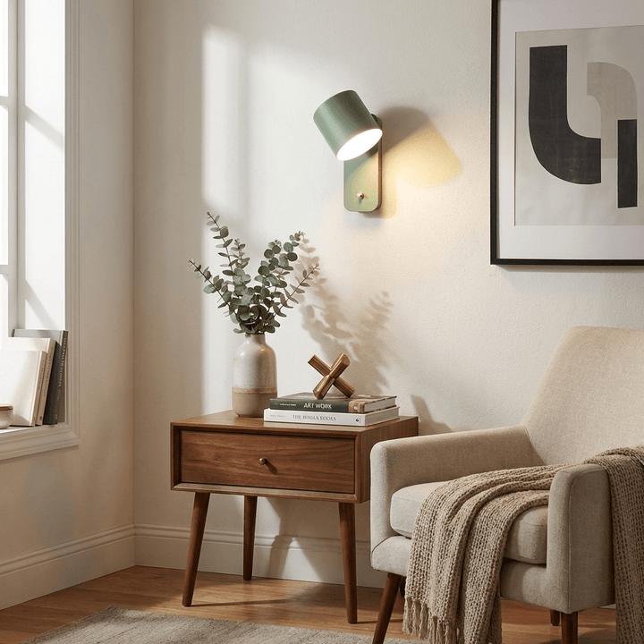 مصباح حائط اسطواني قابل للتدوير