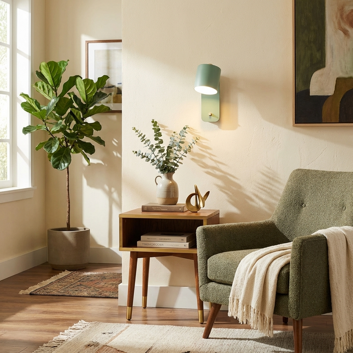 مصباح حائط اسطواني قابل للتدوير