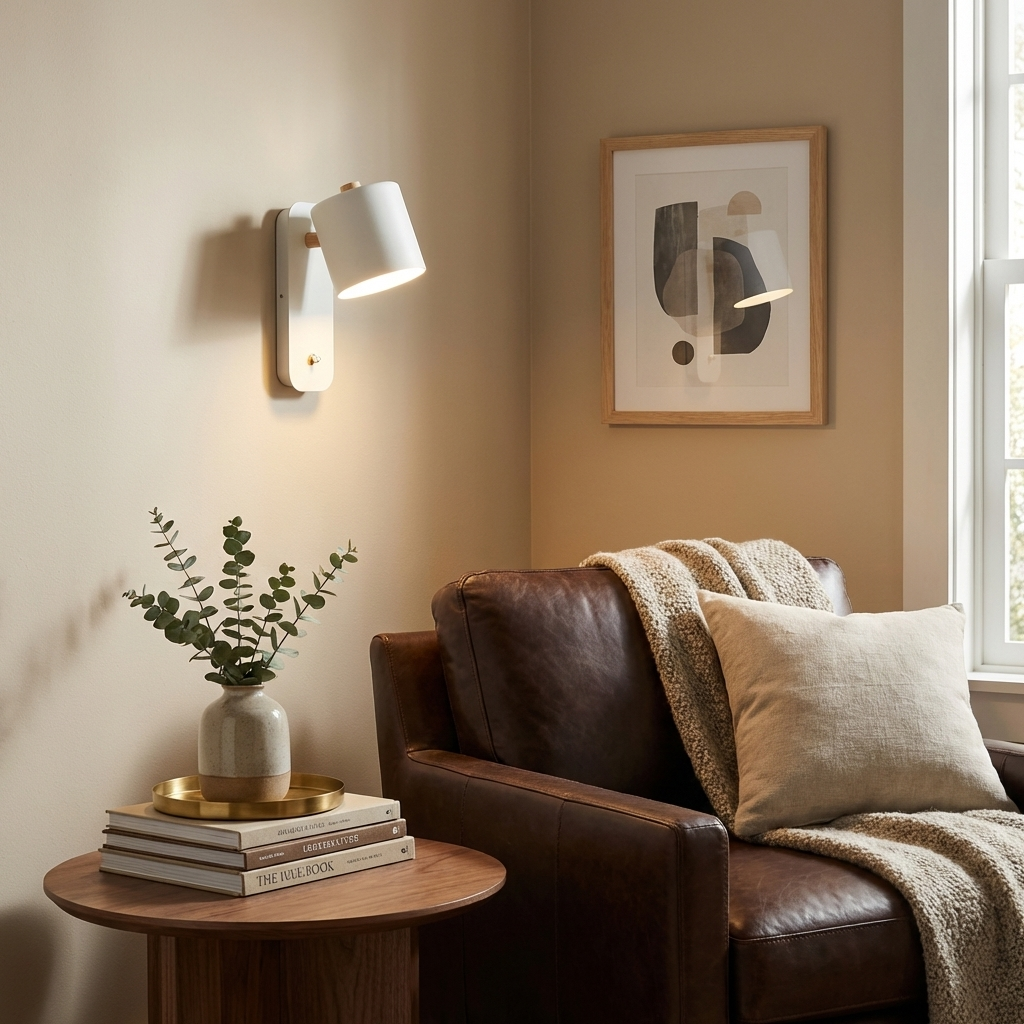 مصباح حائط اسطواني قابل للتدوير