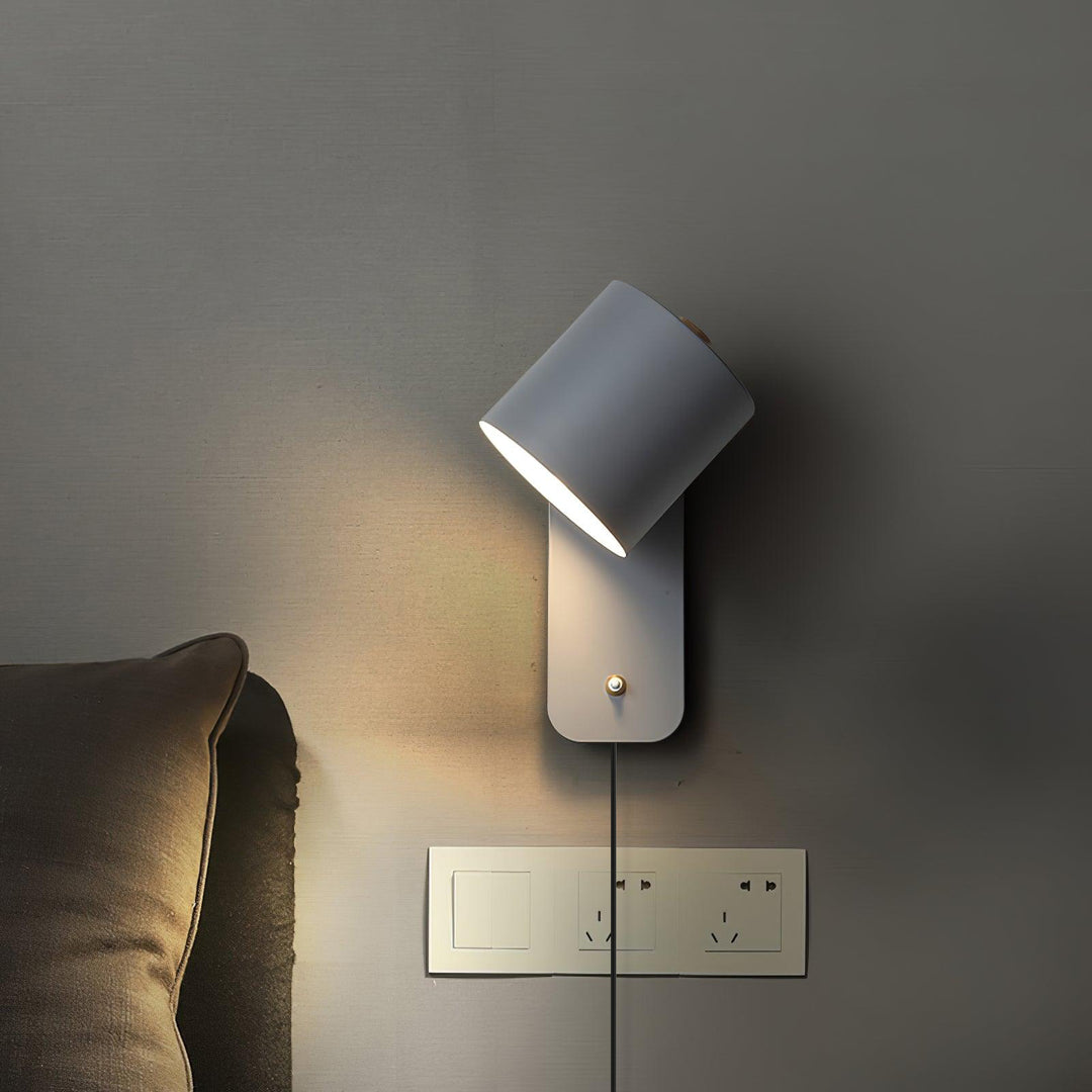 Rotatable Cylinder Plug-in Wall Lamp