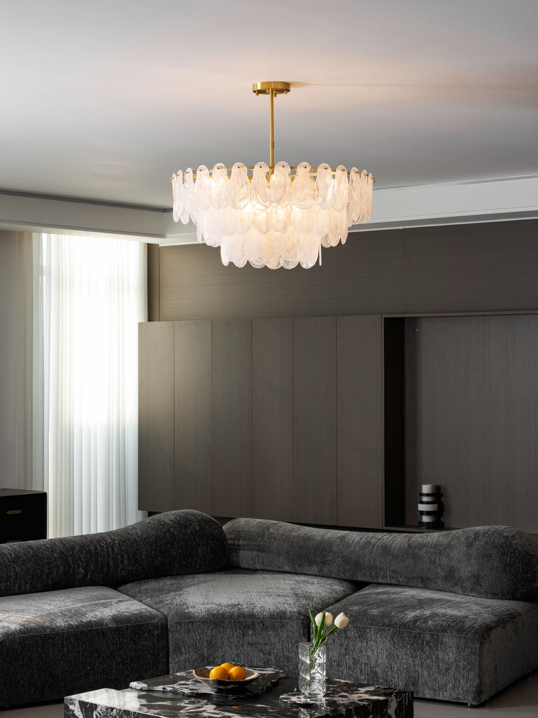 Round Cloud Glass Chandelier - Vakkerlight