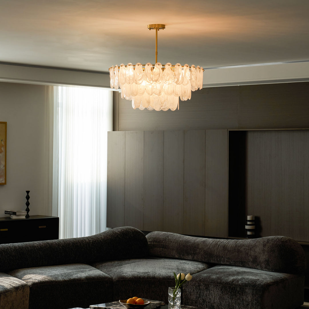 Round Cloud Glass Chandelier - Vakkerlight