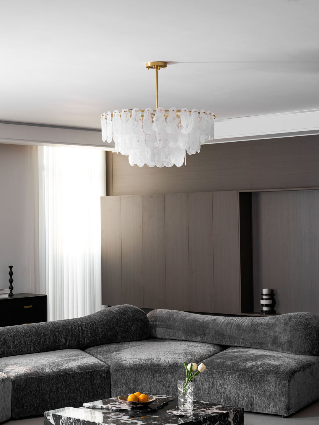 Round Cloud Glass Chandelier - Vakkerlight