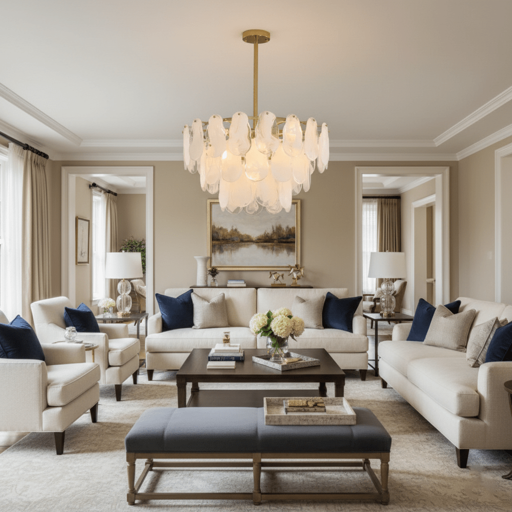 Round Cloud Glass Chandelier - Vakkerlight