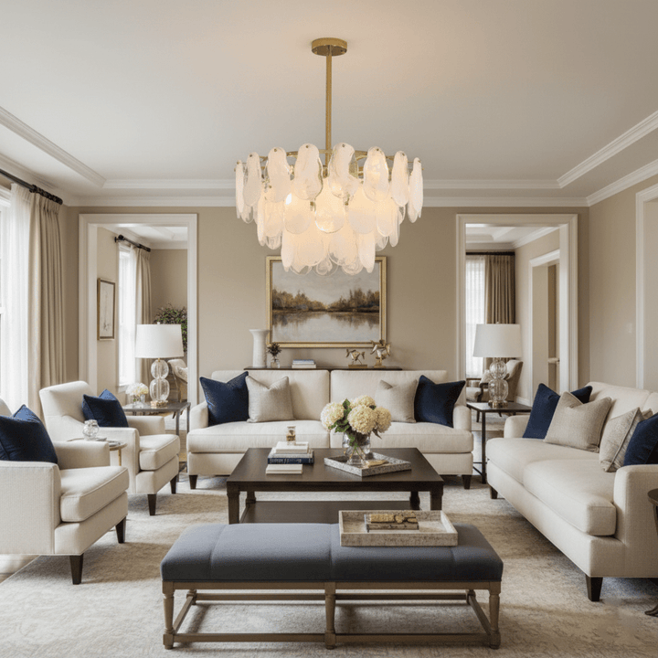 Round Cloud Glass Chandelier - Vakkerlight