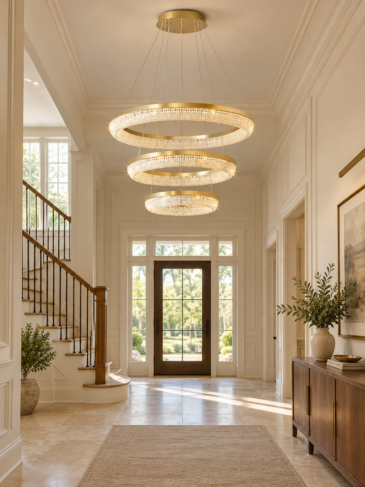 Round Ring Crystal Chandeliers