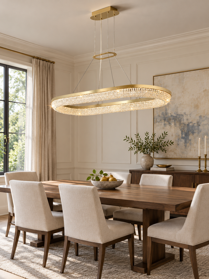 Round Ring Crystal Chandeliers