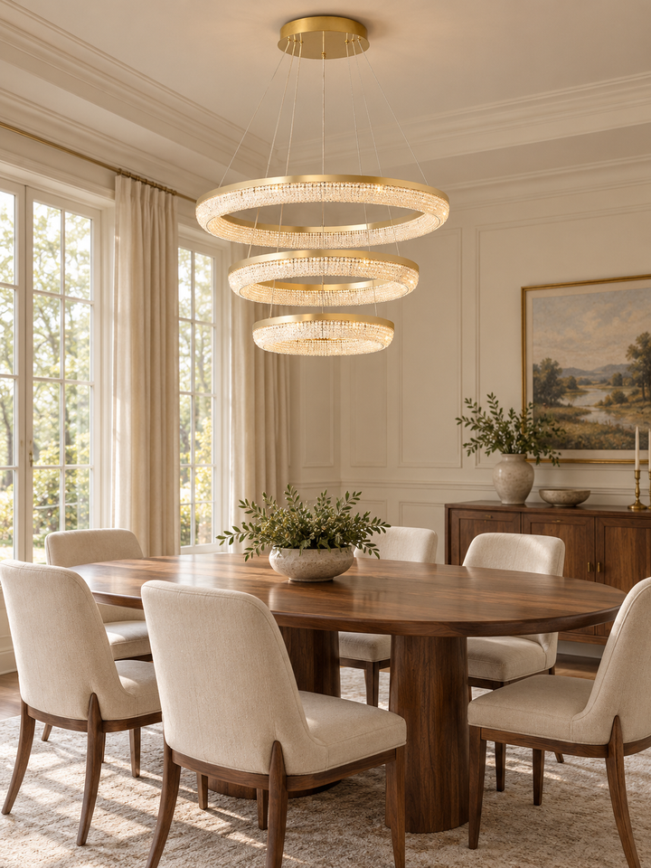 Round Ring Crystal Chandeliers