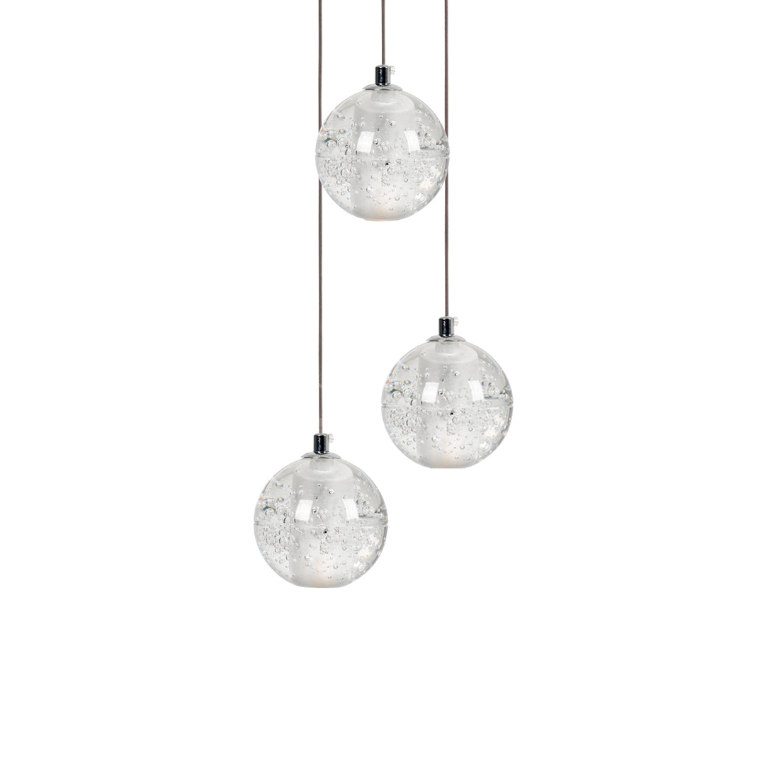 Suspension boule en cristal