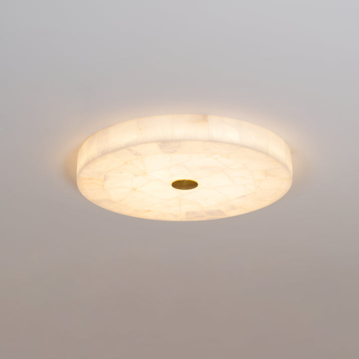 Ronde albasten plafondlamp