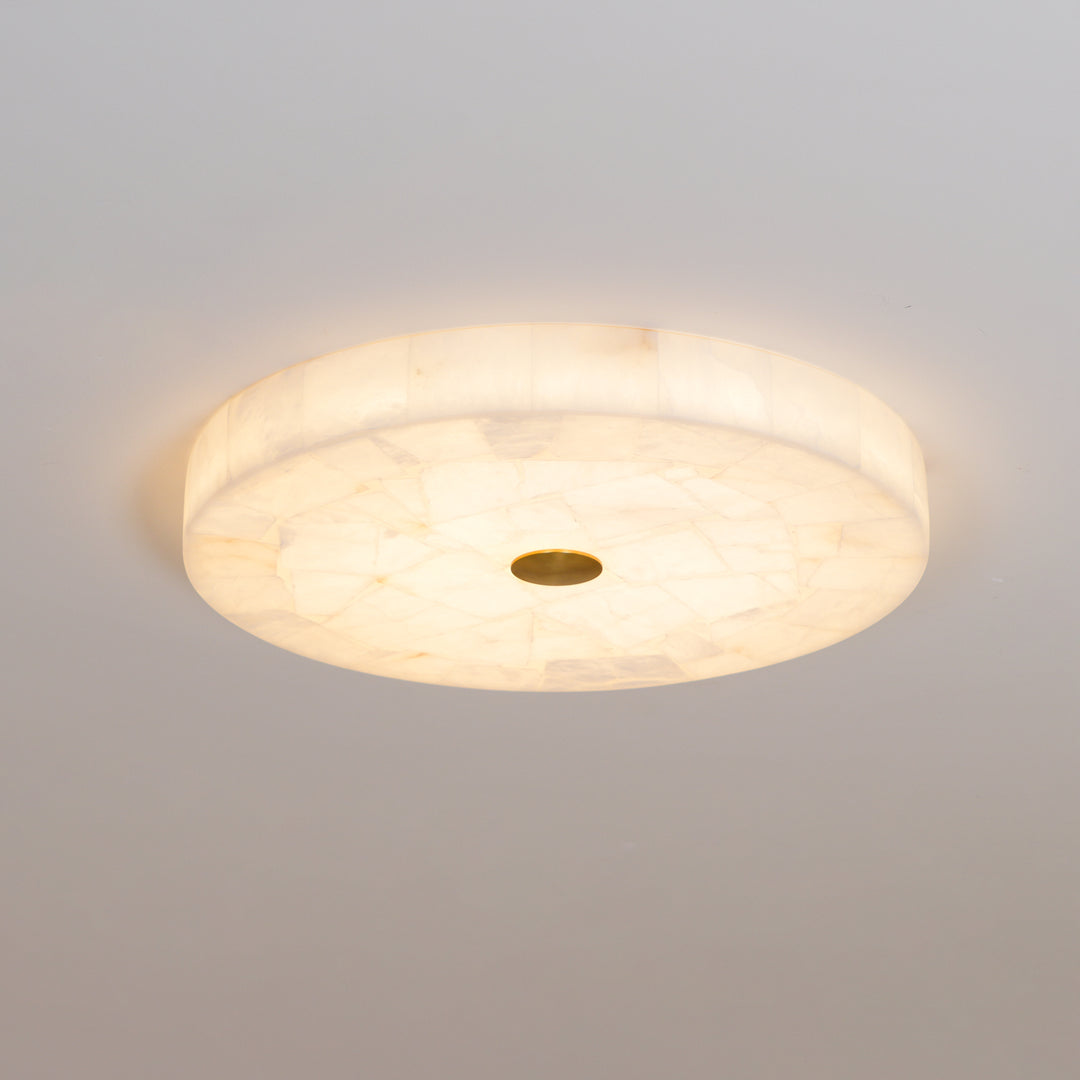 Ronde albasten plafondlamp