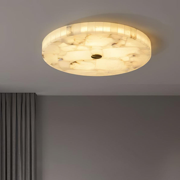 Round Alabaster Ceiling Lamp - Vakkerlight